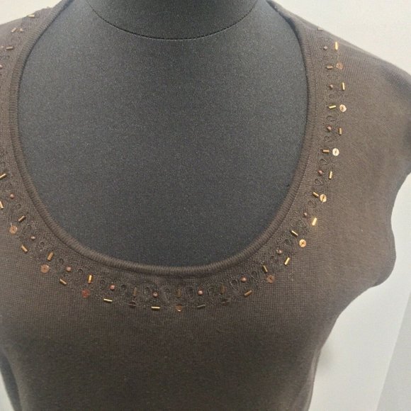 Ann Taylor  Knit Top Short Sleeve Scoopneck  L - Picture 2 of 6